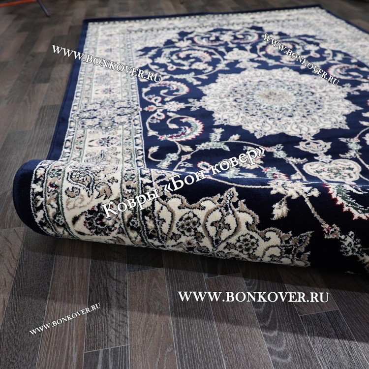 Ковер Для Гостиной Дизайн 30837 Темно-Синий