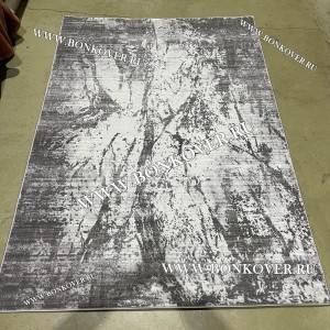 Современный Турецкий Ковер Дизайн 190 Серый с Белым