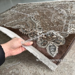 Коротковорсный Ковер Медальон Арт 30066 Коричневый