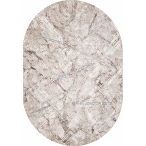 Абстрактный ковер дизайн 94 Бежево-коричневый Овал